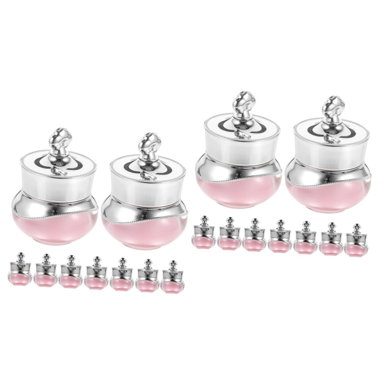 FRCOLOR Acrylic Cream Jars with Lids - 18 Pack for Travel & Cosmetics Storage
