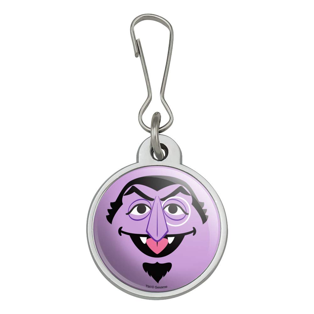 Sesame Street Count Face Zipper Pull Charm - Cute Handbag Purse Luggage Backpack Accessory for Kids & Adults | Perfect for Travel, School & Everyday Use