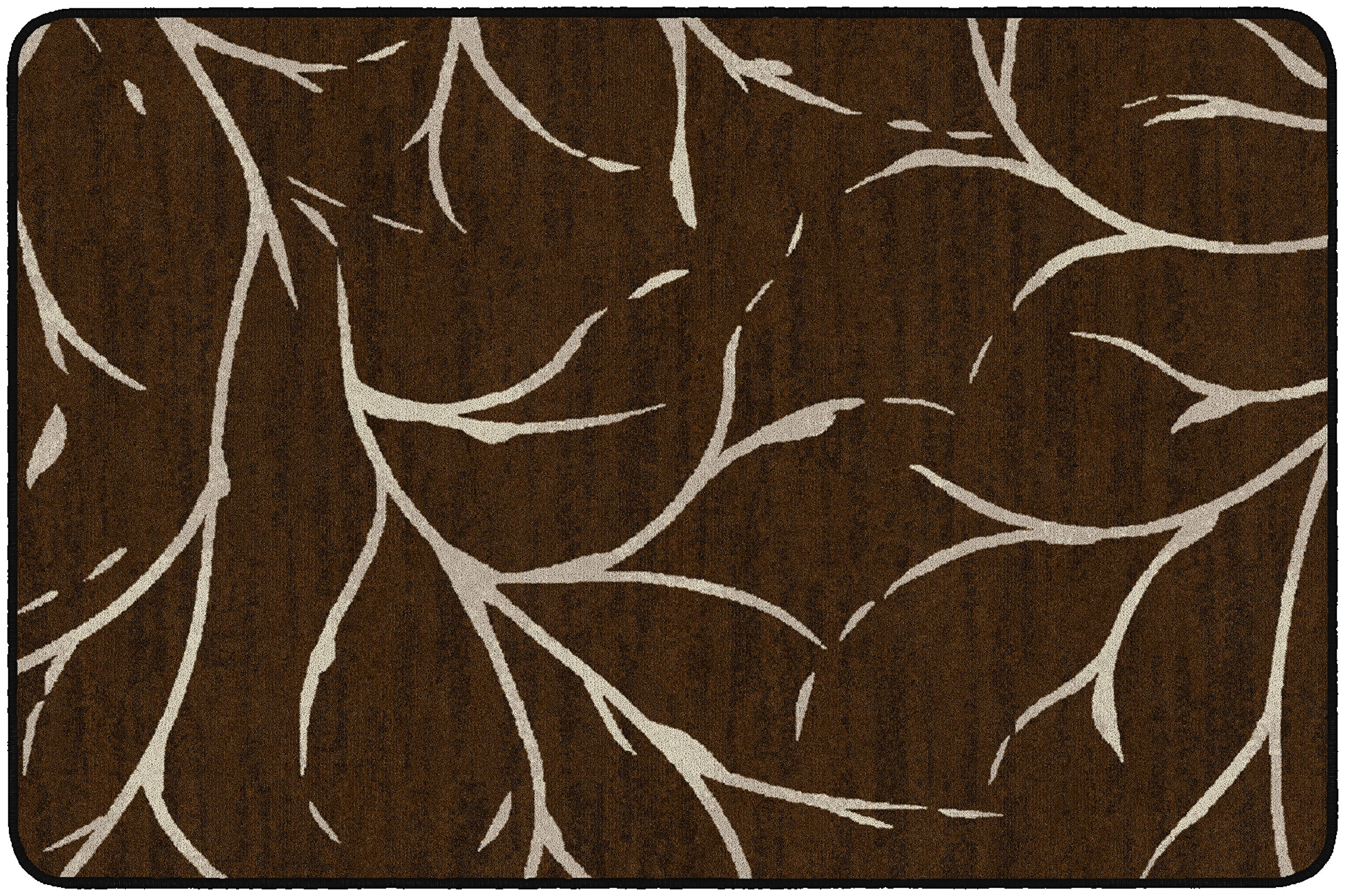 Flagship Carpets Moreland 4' x 6' Dark Chocolate Area Rug - Soft Durable Carpet for Home Office, Kids Bedroom, Classroom & Playroom - Perfect for Living Room Decor, Nursery Floor Mat & Learning Space
