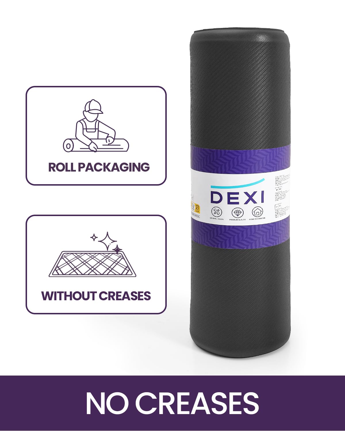 DEXI Anti-Fatigue Kitchen Mat - Non-Slip Waterproof Standing Floor Rug for Kitchen, Office, Laundry & Sink - 70x20 Inch Cushioned Comfort Mat - Perfect for Cooking, Dishwashing & Long Standing Work (Black)