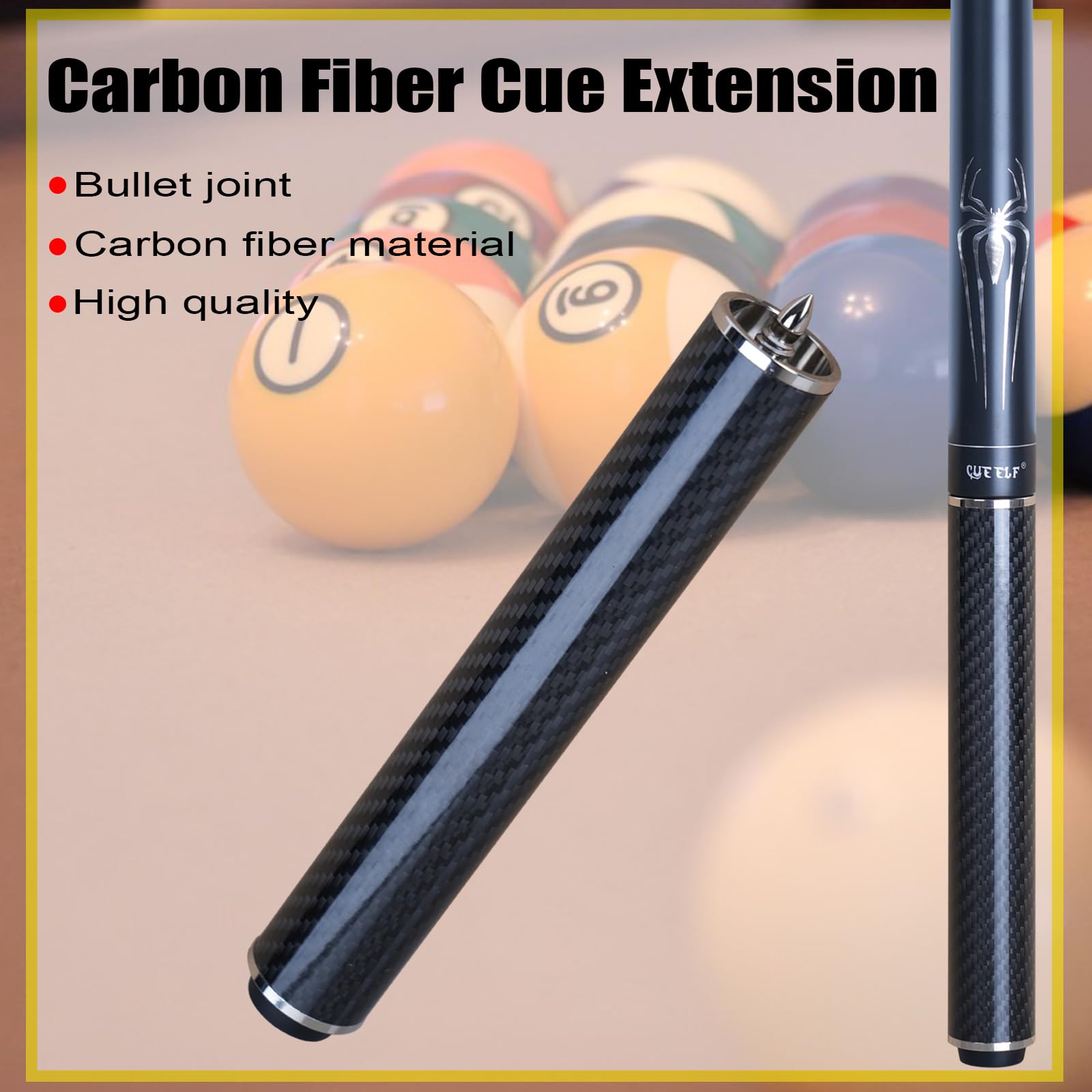 Professional Low Deflection Pool Cue Stick - Spider Billiard Cue with Carrying Case | Perfect for Tournament Play & Home Pool Tables