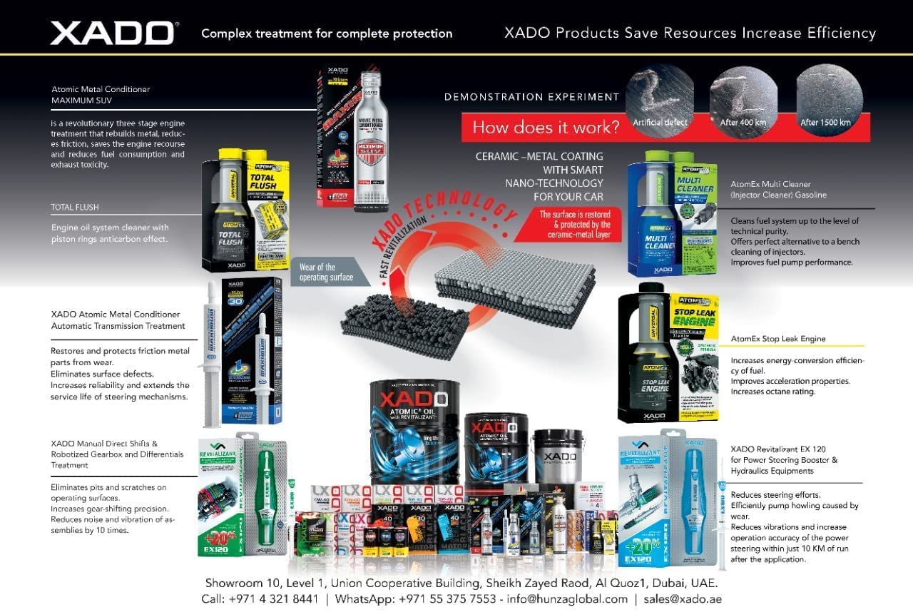 XADO High-Performance Fuel Injector & Carburetor Cleaner - Restores Engine Power, Improves MPG - Ideal for Cars, Trucks & Motorcycles
