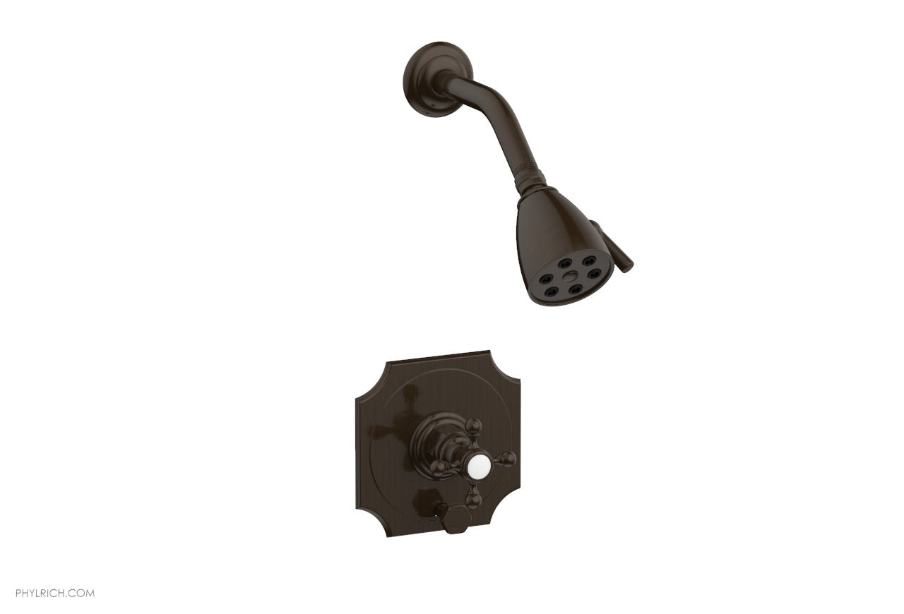 HENRI Pressure Balance Shower and Diverter Set with Cross Handle - No Spout Included (Model 4 161) - Perfect for Bathroom Renovation and Modern Home Upgrades