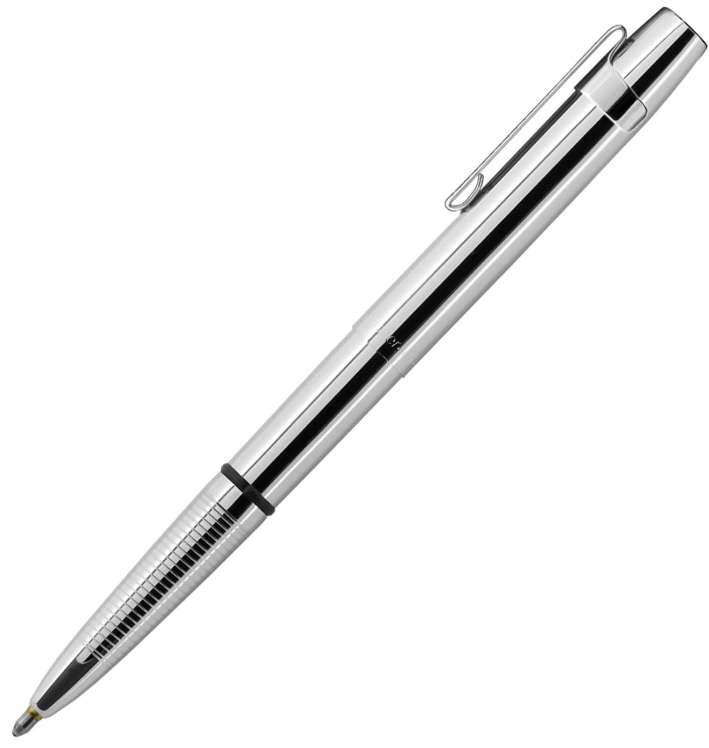 Fisher Space Pen Bullet X Mark Ballpoint Pen - Chrome Finish, Flat Top Design for Everyday Carry, Office Use & Outdoor Adventures