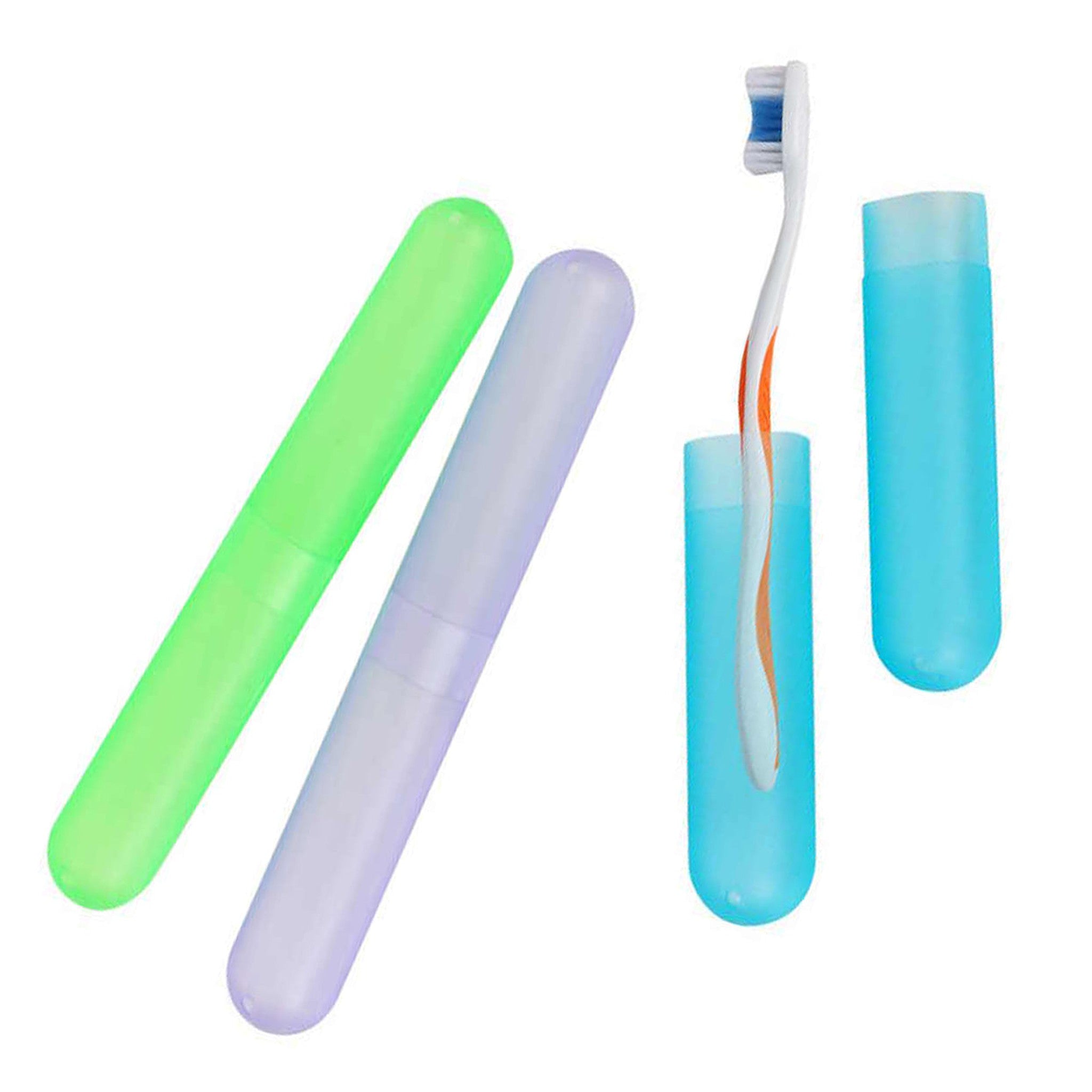 Voltage Valet Toothbrush Covers - 3 Pack Assorted Colors | Travel Toothbrush Protector for Hygiene & Organization | Perfect for Home, Travel, and Gym Use