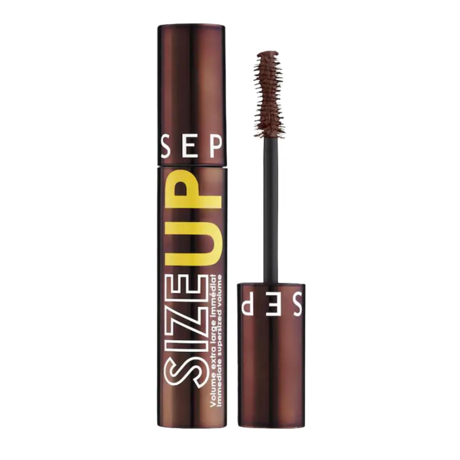 Sephora Favorites Size Up Volumizing Mascara in Brown - 12.5 mL / 0.42 fl oz - Lengthening & Thickening for Dramatic Lashes - Perfect for Day to Night Makeup Looks
