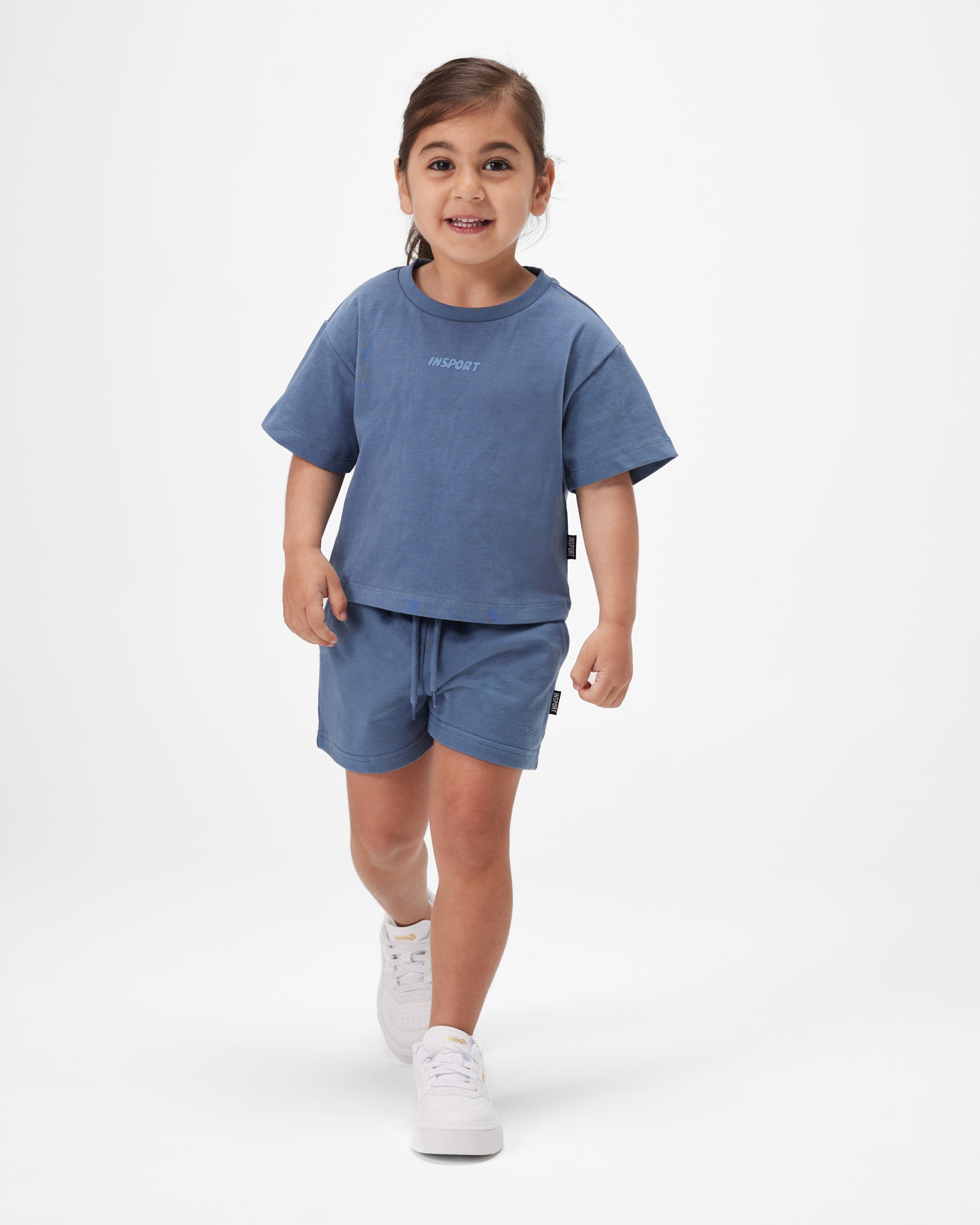 INSPORT Kids French Terry Shorts - Navy Blue Cotton Comfort Shorts for Boys & Girls - Perfect for Playtime, Sports & Casual Wear