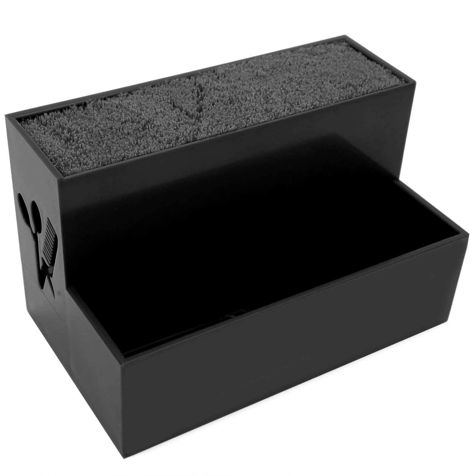 YUYTE Salon Scissors Storage Holder - Large Hairdressing Organizer Box for Hair Clips, Combs & Scissors - Black Desktop Organizer for Barber Shops & Home Styling Stations