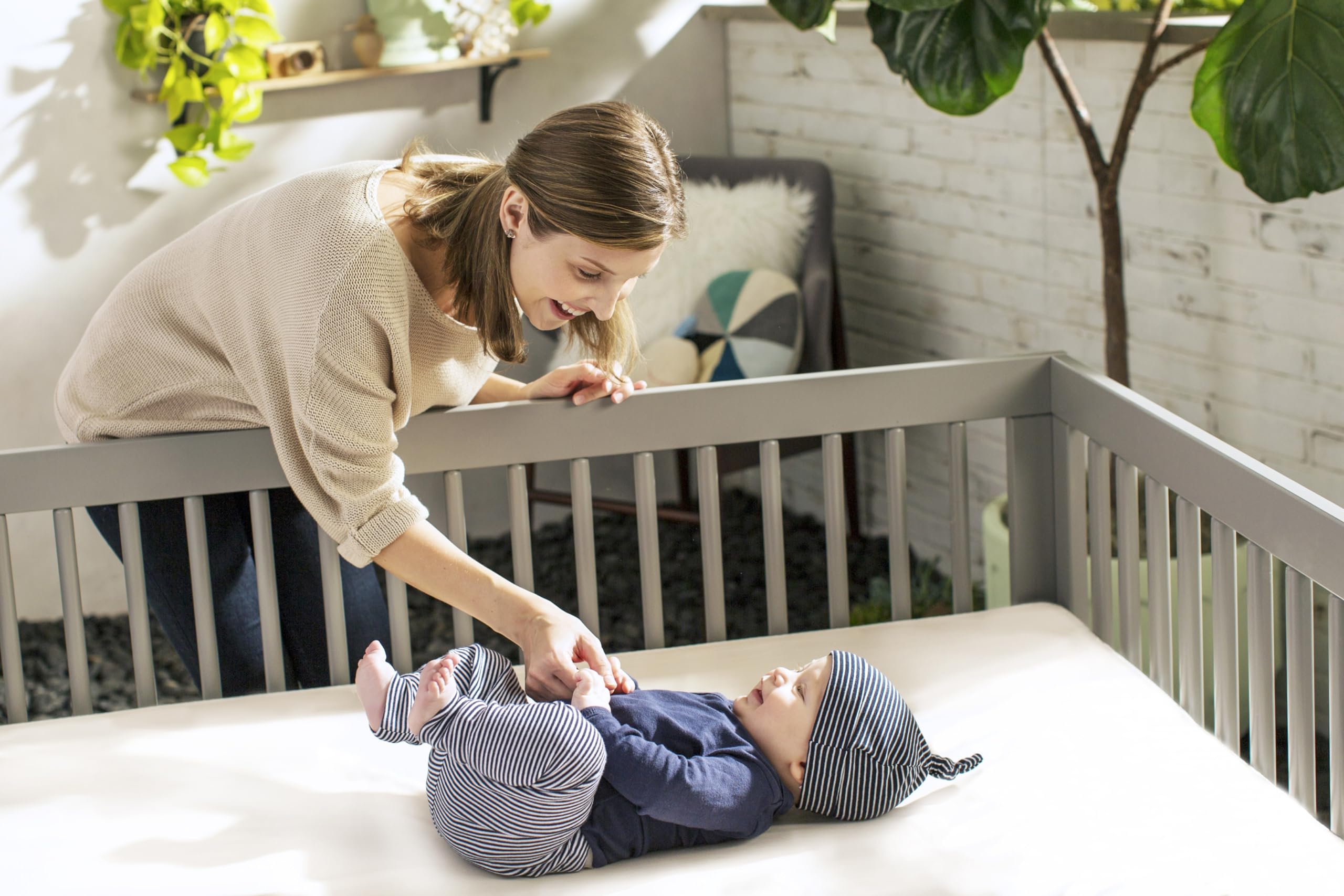 Organic Baby Crib Mattress - Lightweight Waterproof Non-Toxic Infant & Toddler Bed Mattress 52