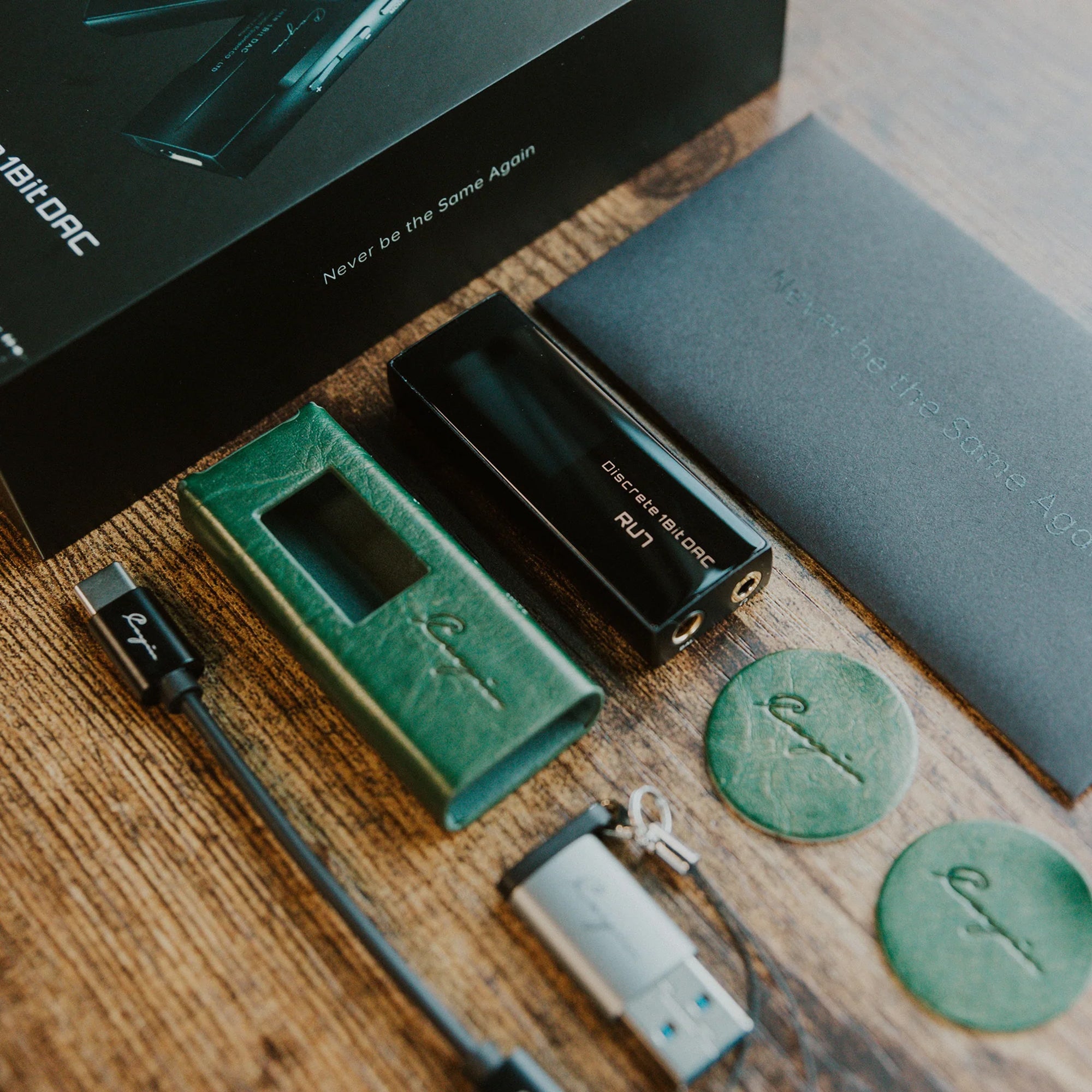 Cayin RU7 Portable 1-Bit USB DAC Headphone Amplifier with Hi-Res Audio - Perfect for Audiophiles, Travel & Home Listening