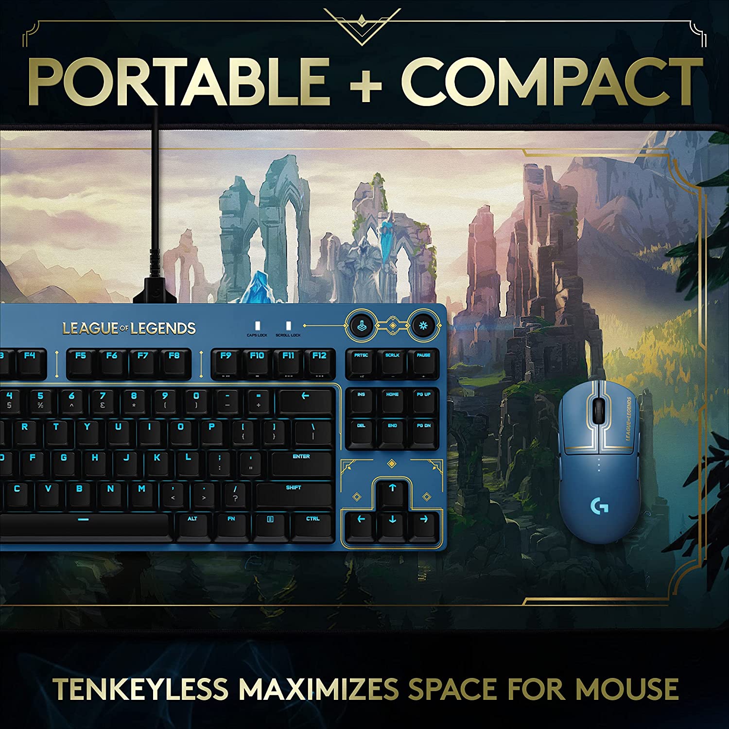 Logitech G PRO Mechanical Gaming Keyboard - Tenkeyless, RGB Backlit, Tactile Switches for Esports & Competitive Gaming - Perfect for PC, PS5, Xbox Series X Gaming Setup