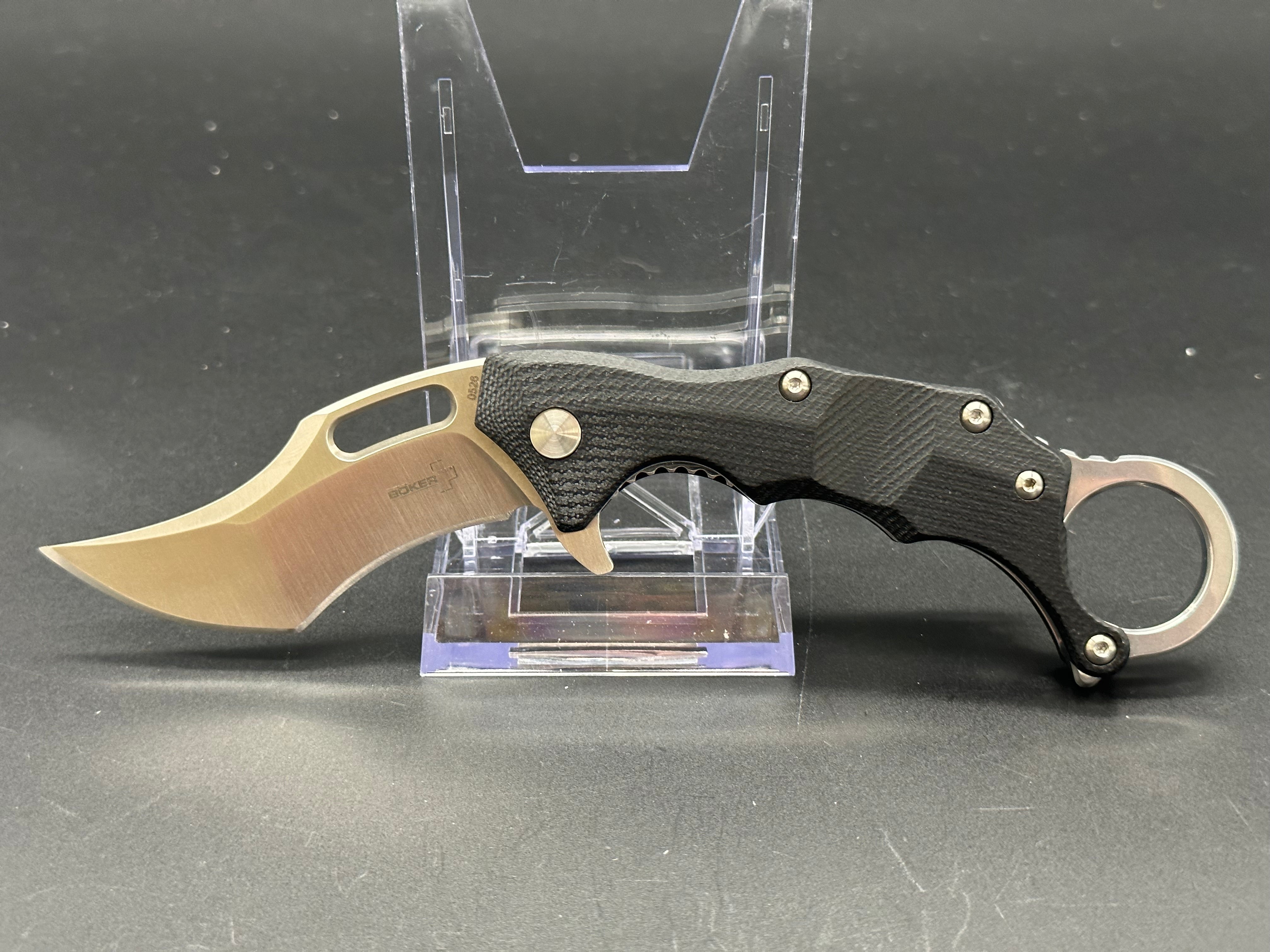 Boker Plus Wildcat Karambit Knife - Tactical Folding Pocket Knife with G10 Handle for Outdoor Survival, Camping & EDC | High Carbon Steel Blade, Secure Locking Mechanism