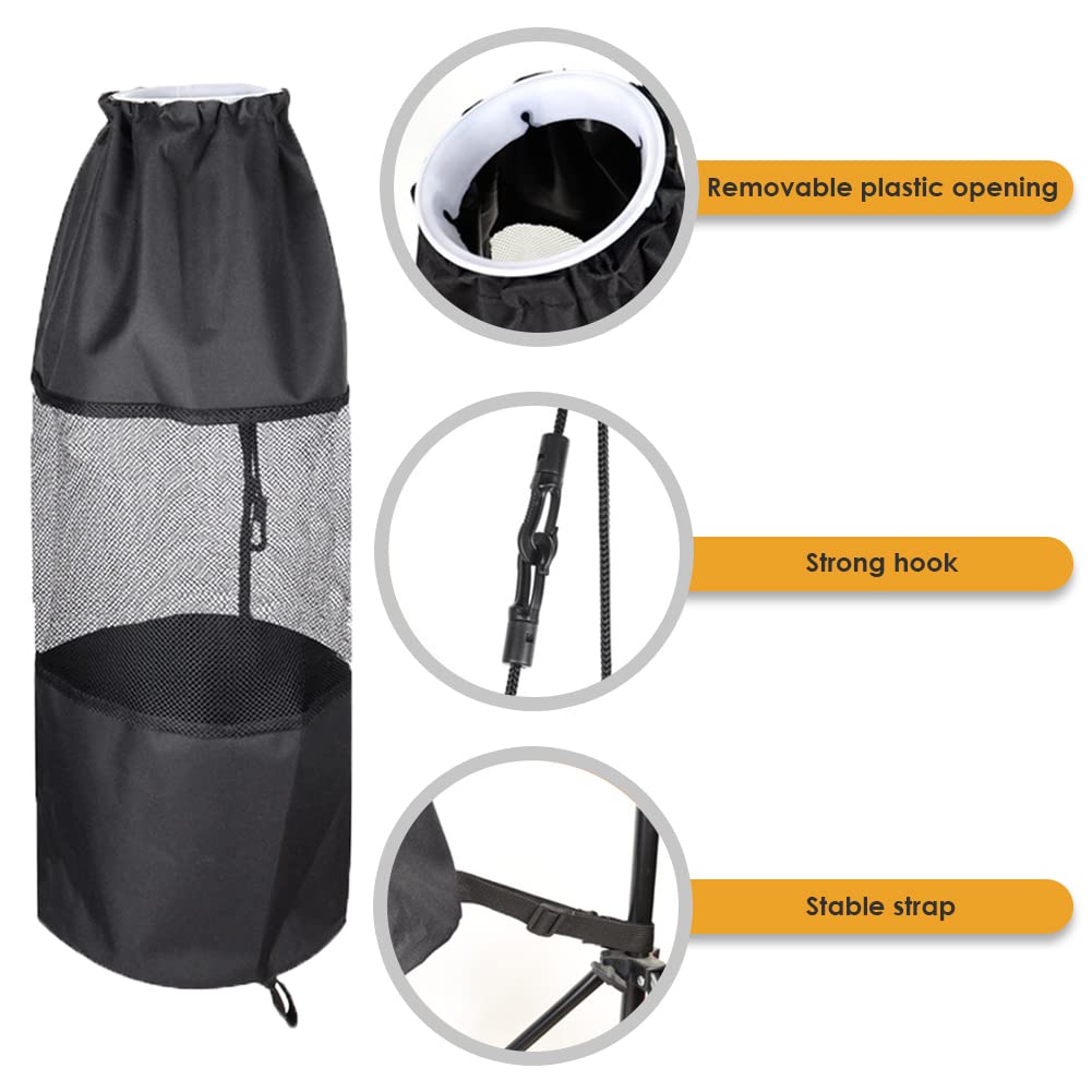 **Reusable Mesh Boat Trash Bag - Portable & Foldable Garbage Can for Boats, Kayaks, Camping, ATV & RV - Perfect for Outdoor Adventures & Marine Cleanup**