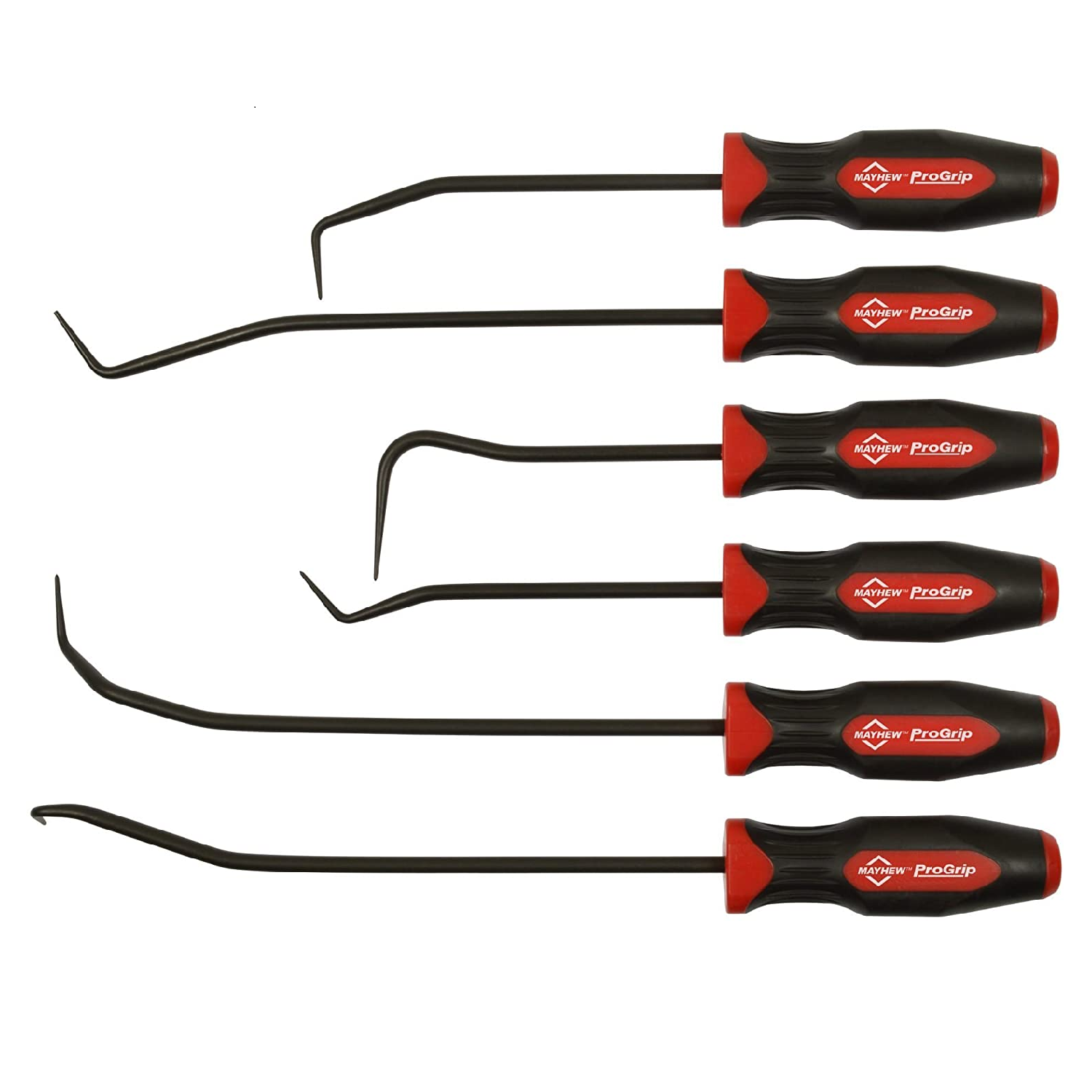 Mayhew Steel 13097 6-Piece Progrip Hose Pick Set - Professional Automotive Tool Kit for Removing Hoses, Clamps & Gaskets - Perfect for Mechanics, DIY Auto Repair & Industrial Maintenance