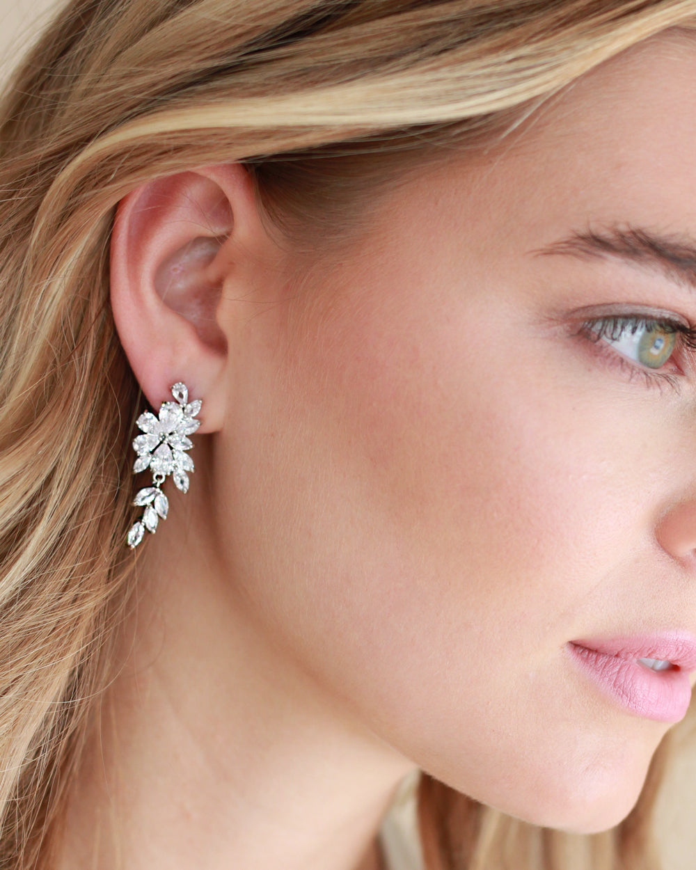 Vivian CZ Crystal Dangle Earrings for Women - Elegant Drop Earrings for Party, Wedding & Evening Wear