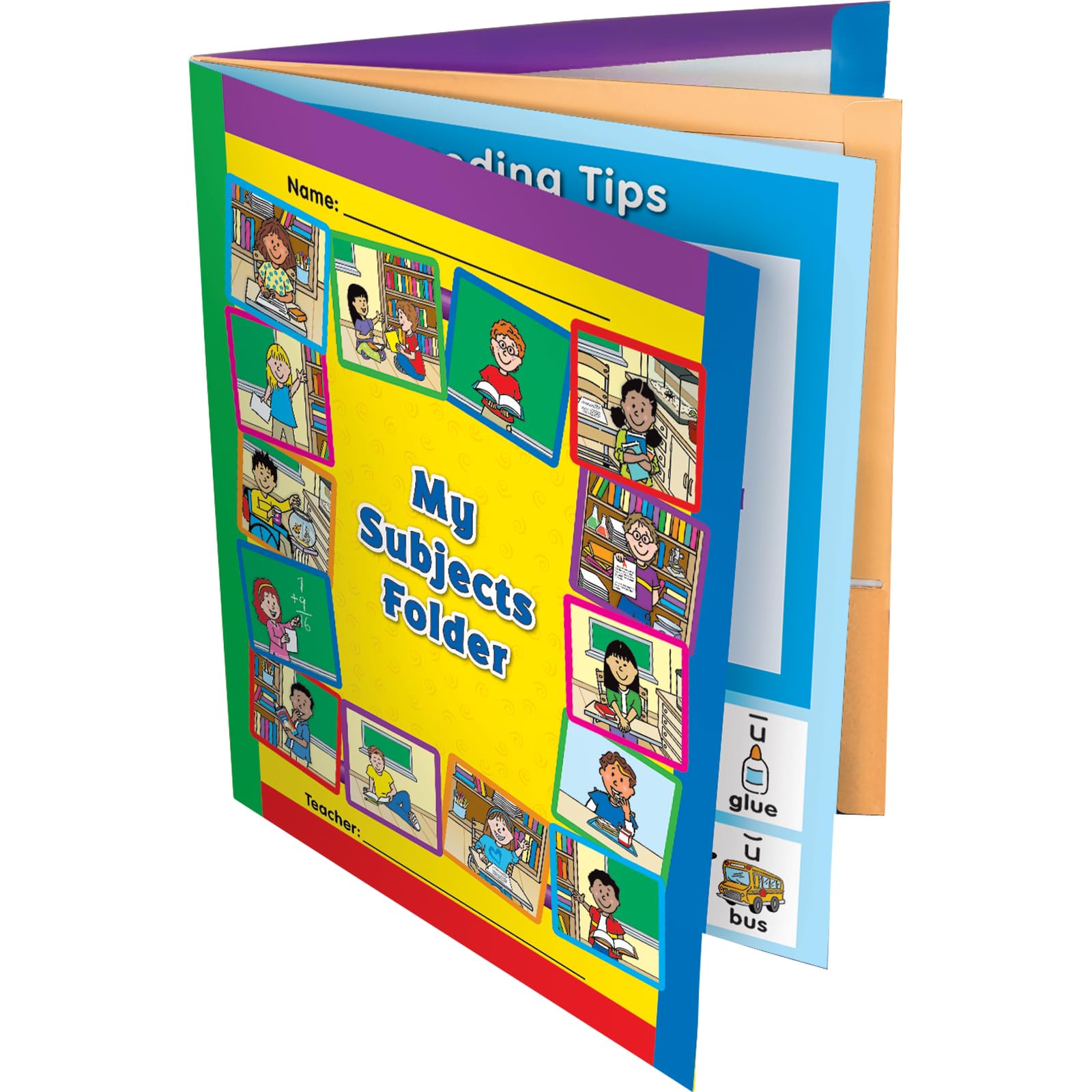 All-in-One 4-Pocket Folders for School & Office - Set of 12 Multi-Subject Organizers | Perfect for Classroom Organization, Homework Management & Document Storage