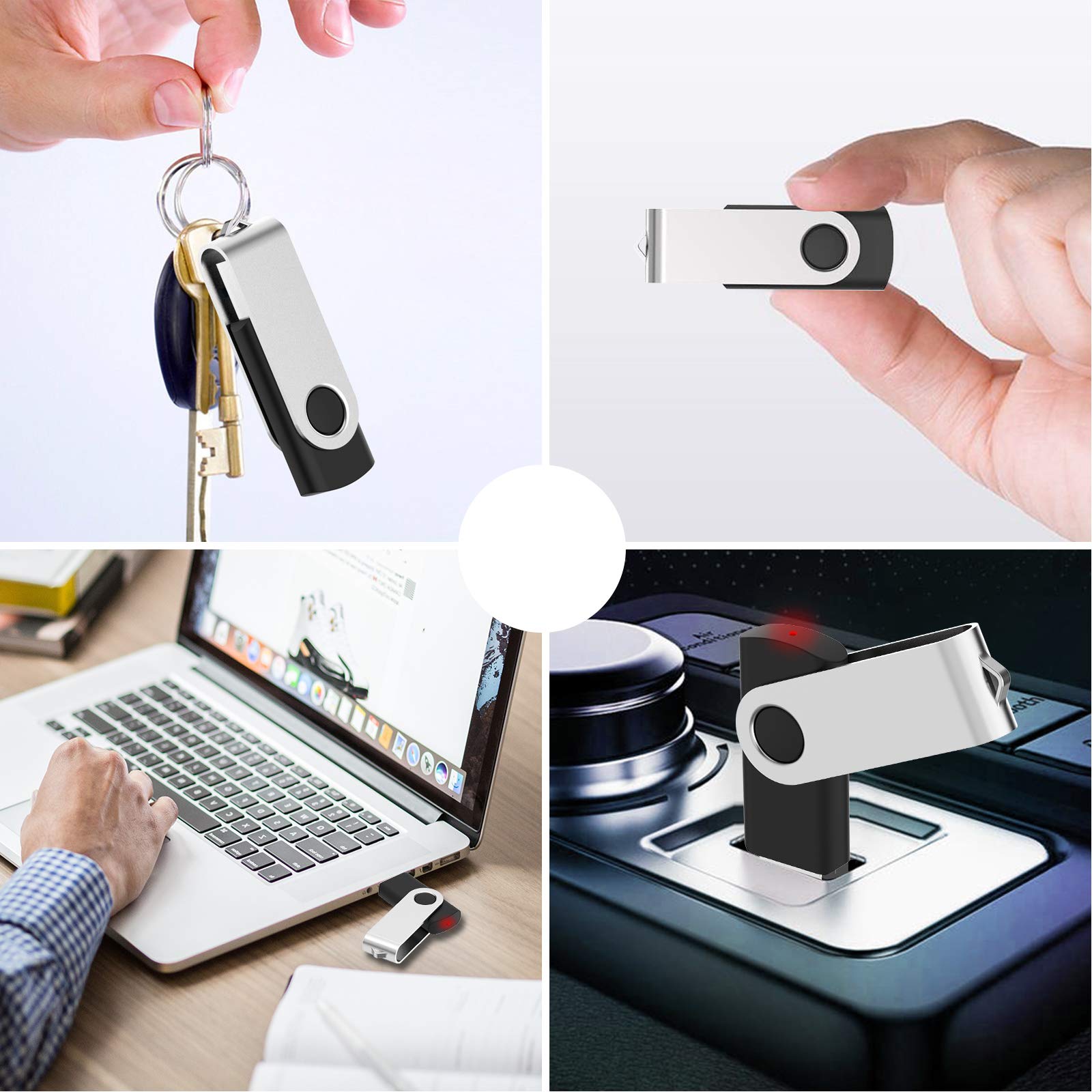 Custom Logo 2GB USB Flash Drives 50 Pack - Bulk Personalized Thumb Drives with Your Branding, USB 2.0 Memory Sticks for Promotional Gifts, Corporate Events & Business Giveaways (Black)