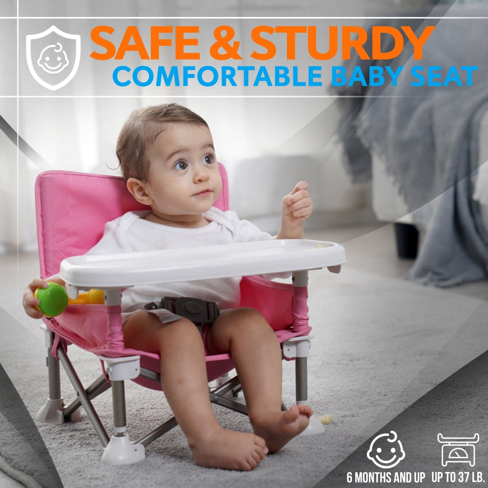 Best Baby Booster Seat for Toddlers & Kids - Adjustable High Chair with Safety Straps - Perfect for Dining, Travel & Home Use