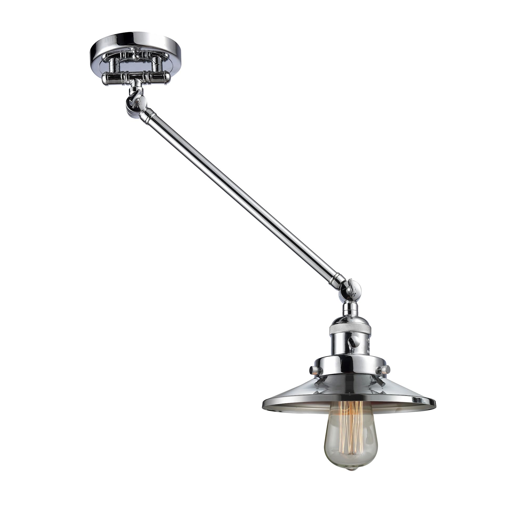 Innovations 237-BAB-M6-BK 1-Light Swing Arm Wall Lamp - Black Antique Brass Finish - Adjustable Reading Light for Bedroom, Living Room & Office