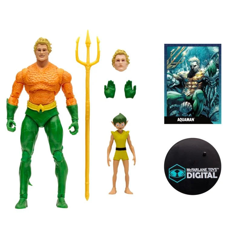 DC Comics Aquaman Classic 7-Inch Action Figure with Digital Code - Perfect for Collectors, Gifts, and Superhero Display