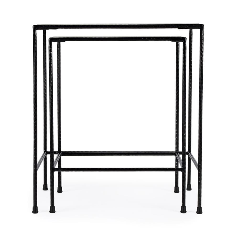 Butler Carrera Marble Nesting Coffee Tables - Set of 3 Modern Side End Tables for Living Room, Bedroom & Office - Elegant Home Decor Accent Furniture
