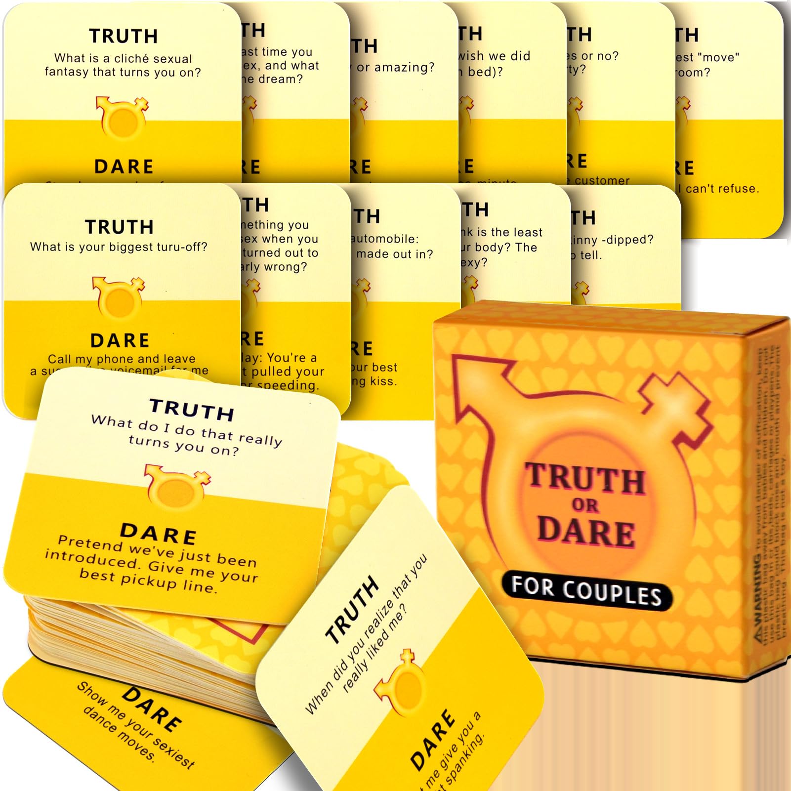 Truth or Dare Sex Card Game for Couples - Romantic Intimacy Deck with 50 Erotic Challenges | Adult Party Game for Date Nights & Spicing Up Relationships (Bilingual English/Spanish)