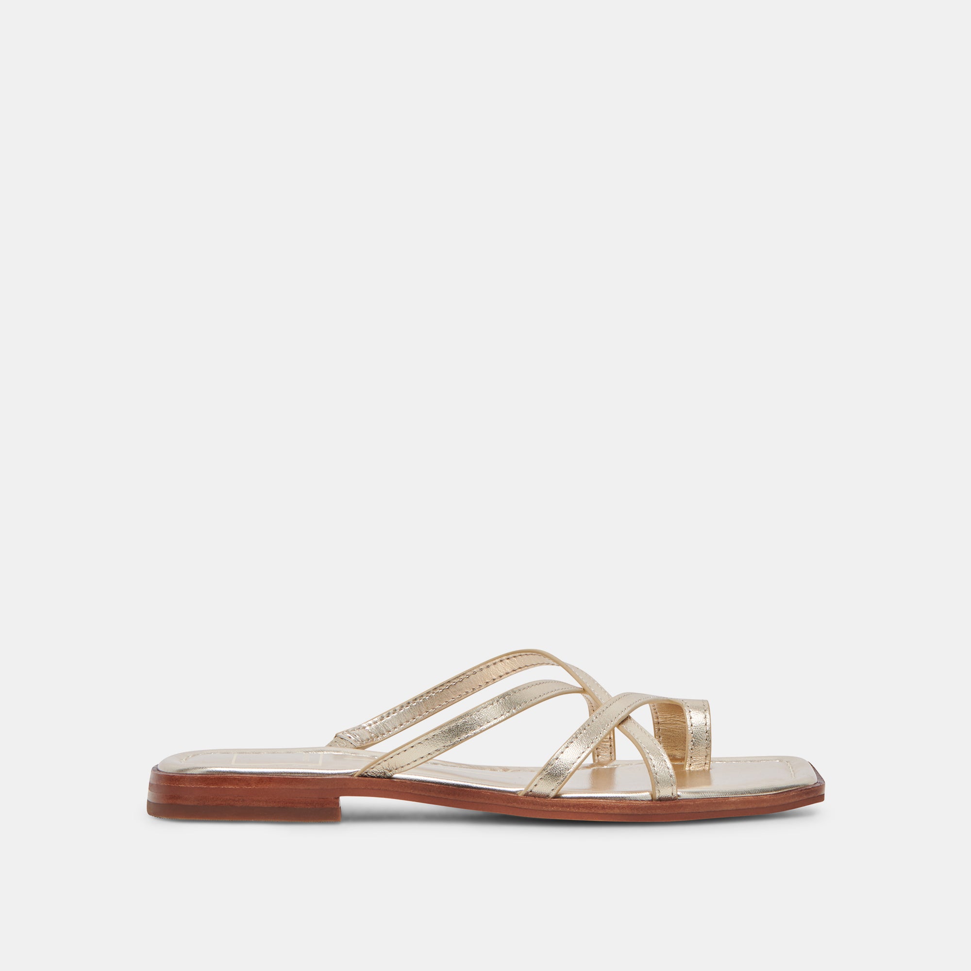Indigo Sandals - Gold Distressed Leather Women's Fashion Sandals for Summer, Beach & Casual Outings