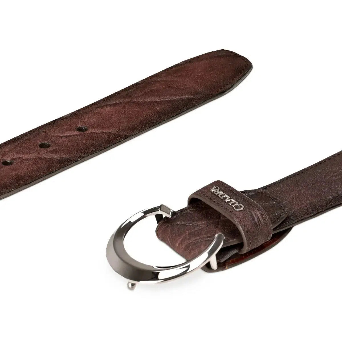CS381EL Genuine Elephant Leather Belt for Men - Casual Brown Fashion Belt - Perfect for Office, Business & Everyday Wear