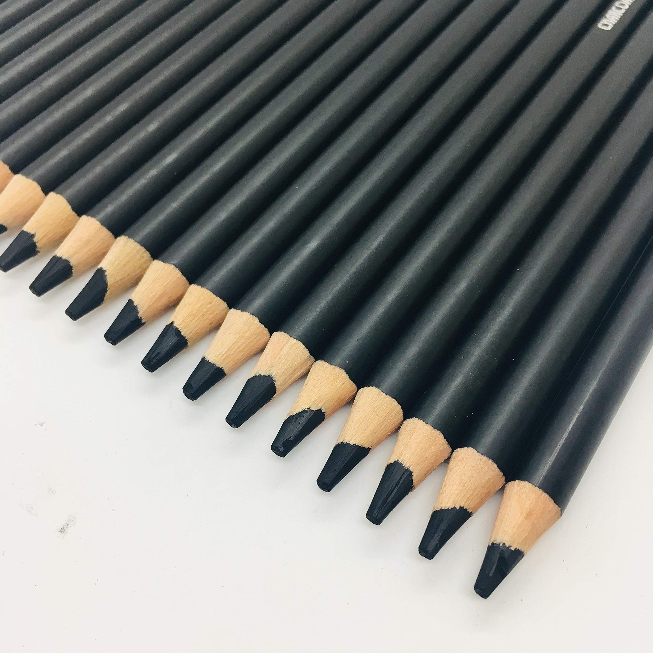 24-Piece Drawing Charcoal Pencils Set for Sketching & Shading - Perfect for Artists & Beginners