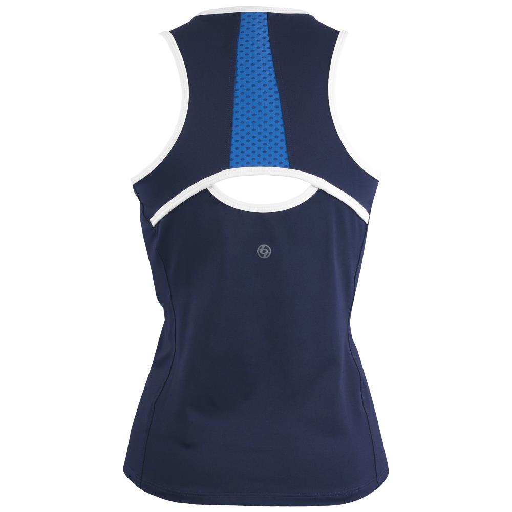 Lija Women's Be Your Best Superior Tank Top - Breathable Workout Shirt for Yoga, Running & Gym - Marine Blue Athletic Wear