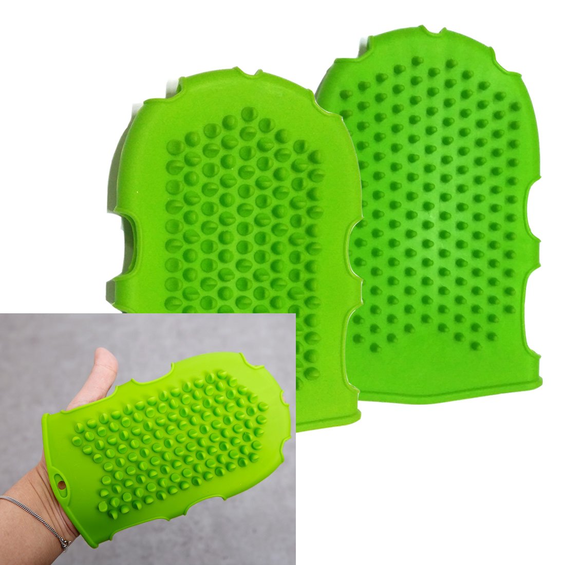 Premium Silicone Massage Gloves for Cellulite Removal & Blood Circulation - Exfoliating Brush Glove Scrub (Pink) - Perfect for Spa, Home Care & Body Treatment