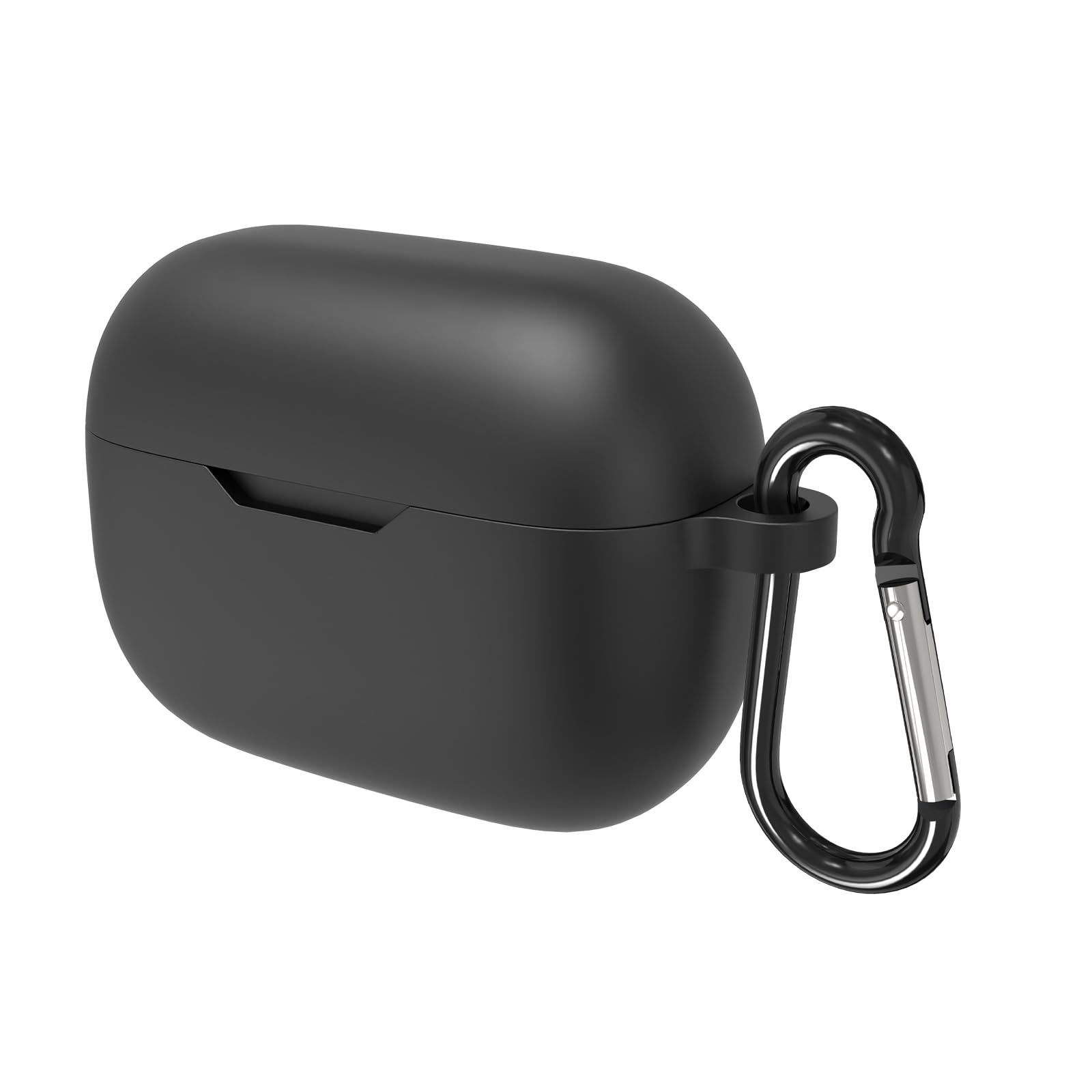 Geekria Silicone Protective Case Cover for JBL Tune 230NC TWS Earbuds - Wireless Charging Compatible, Durable Skin Cover with Keychain Hook & Charging Port Access - Perfect for Travel, Gym & Daily Use (Black)
