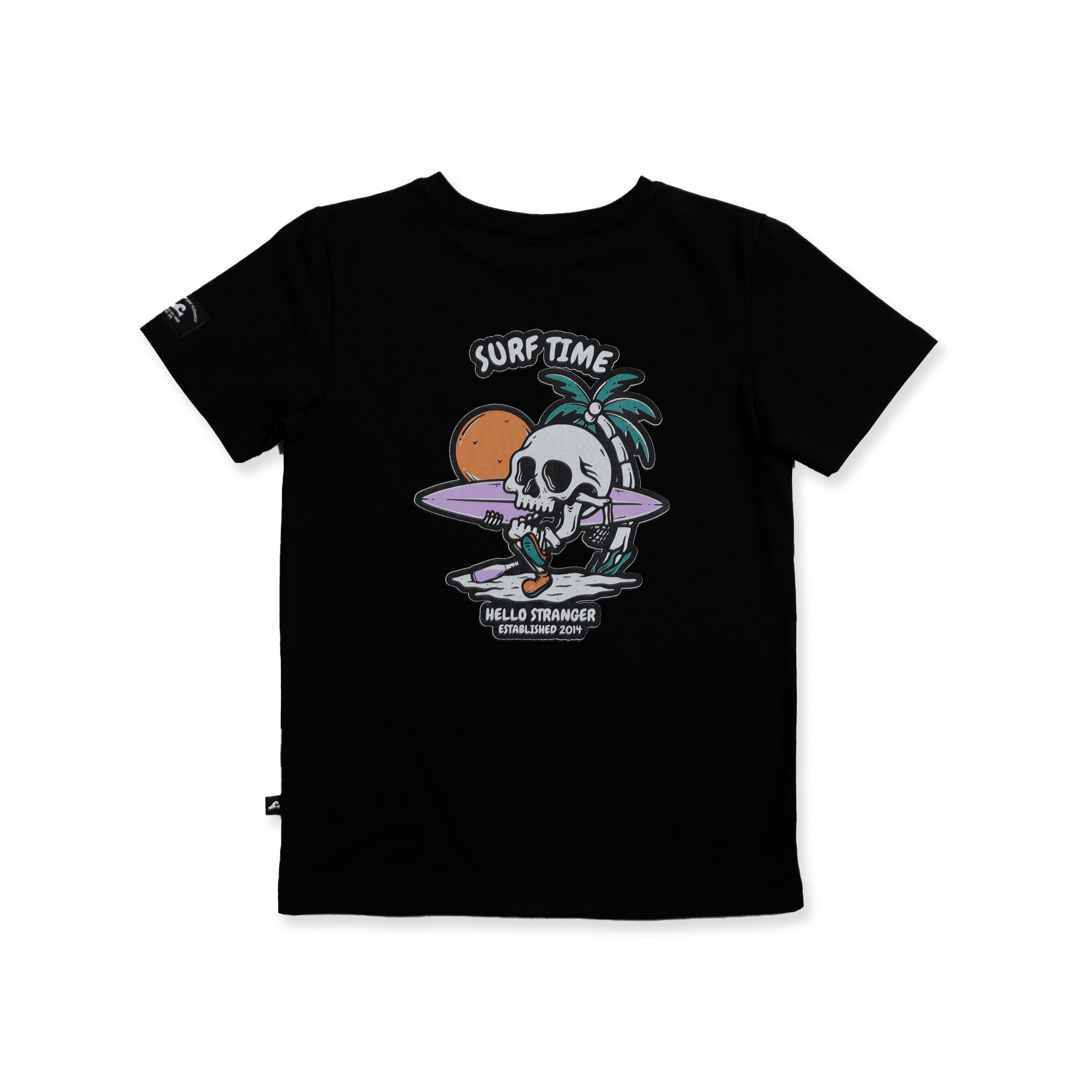 HS Surf Time Short Sleeve T-Shirt for Men & Women - Soft Cotton Casual Tee - Black - Perfect for Beach, Surfing & Summer Outfits