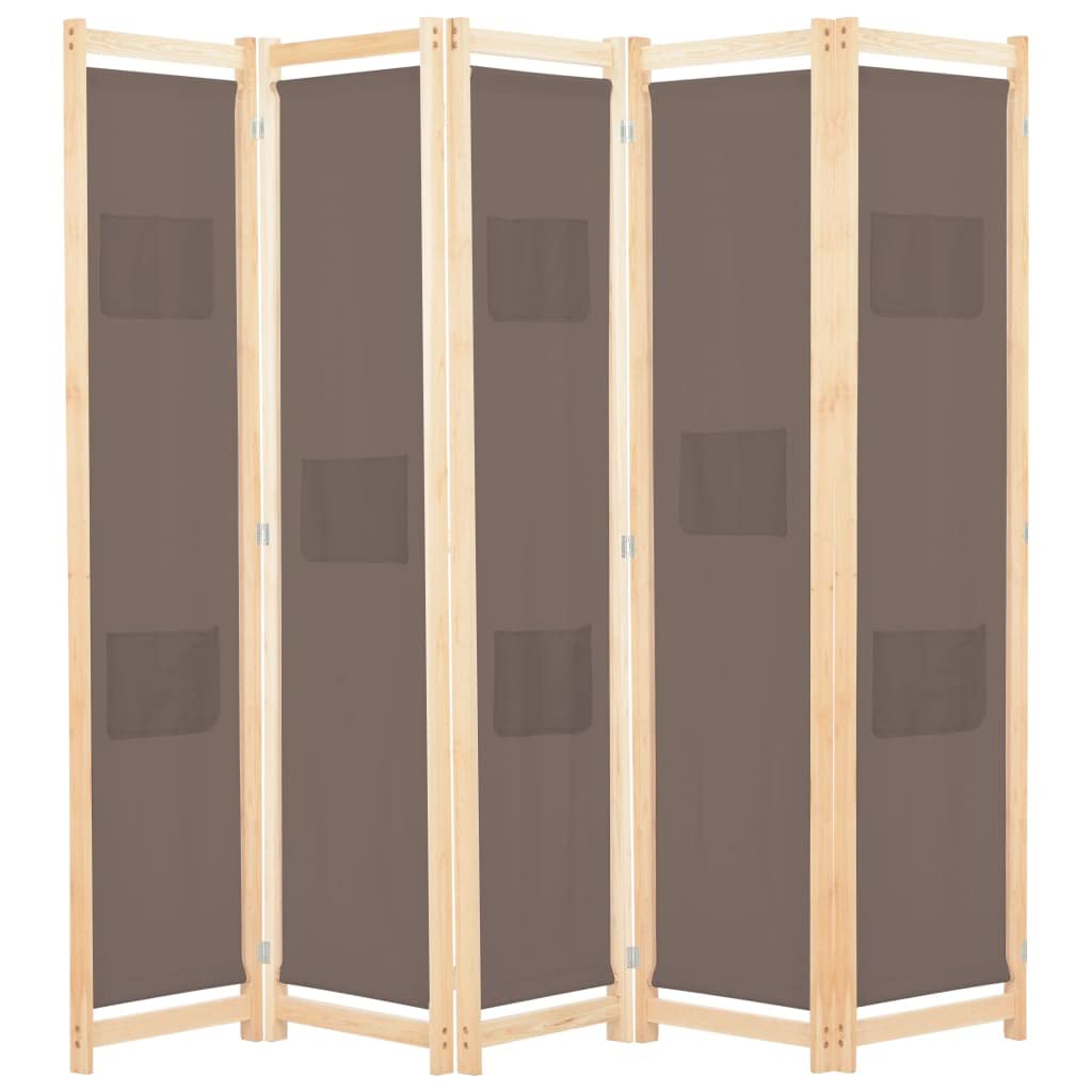 5-Panel Folding Privacy Room Divider Screen - 78.7