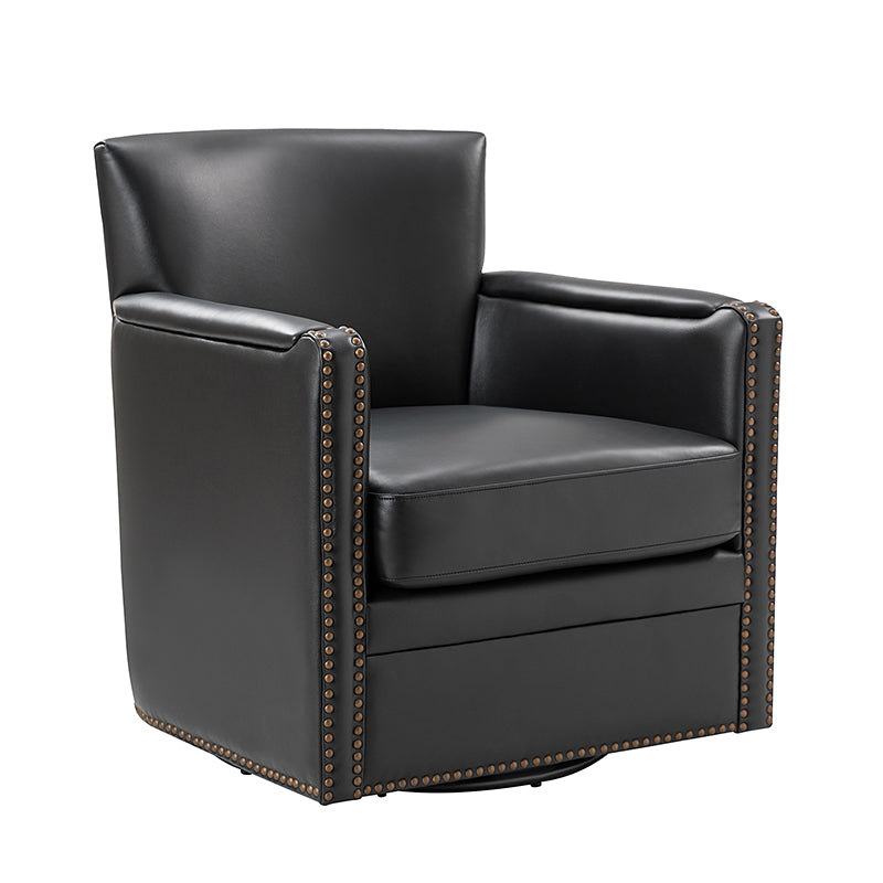 Gloria Genuine Leather Swivel Chair - 360° Rotating Office Chair with Adjustable Height for Home & Office Workspace - Perfect for Conference Rooms, Study Desks and Executive Offices