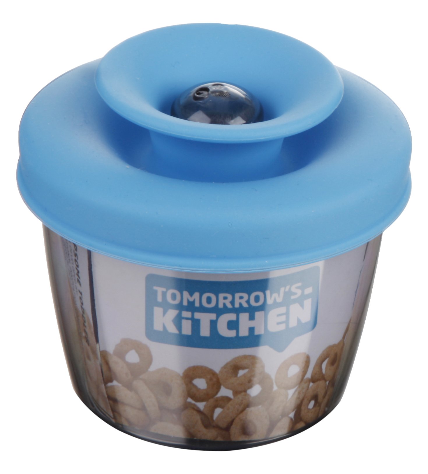PopSome Toddler Snack Dispenser - Blue | Leak-Proof Portable Baby Food Container | Perfect for On-the-Go Snacks, Daycare, Road Trips & Outdoor Activities