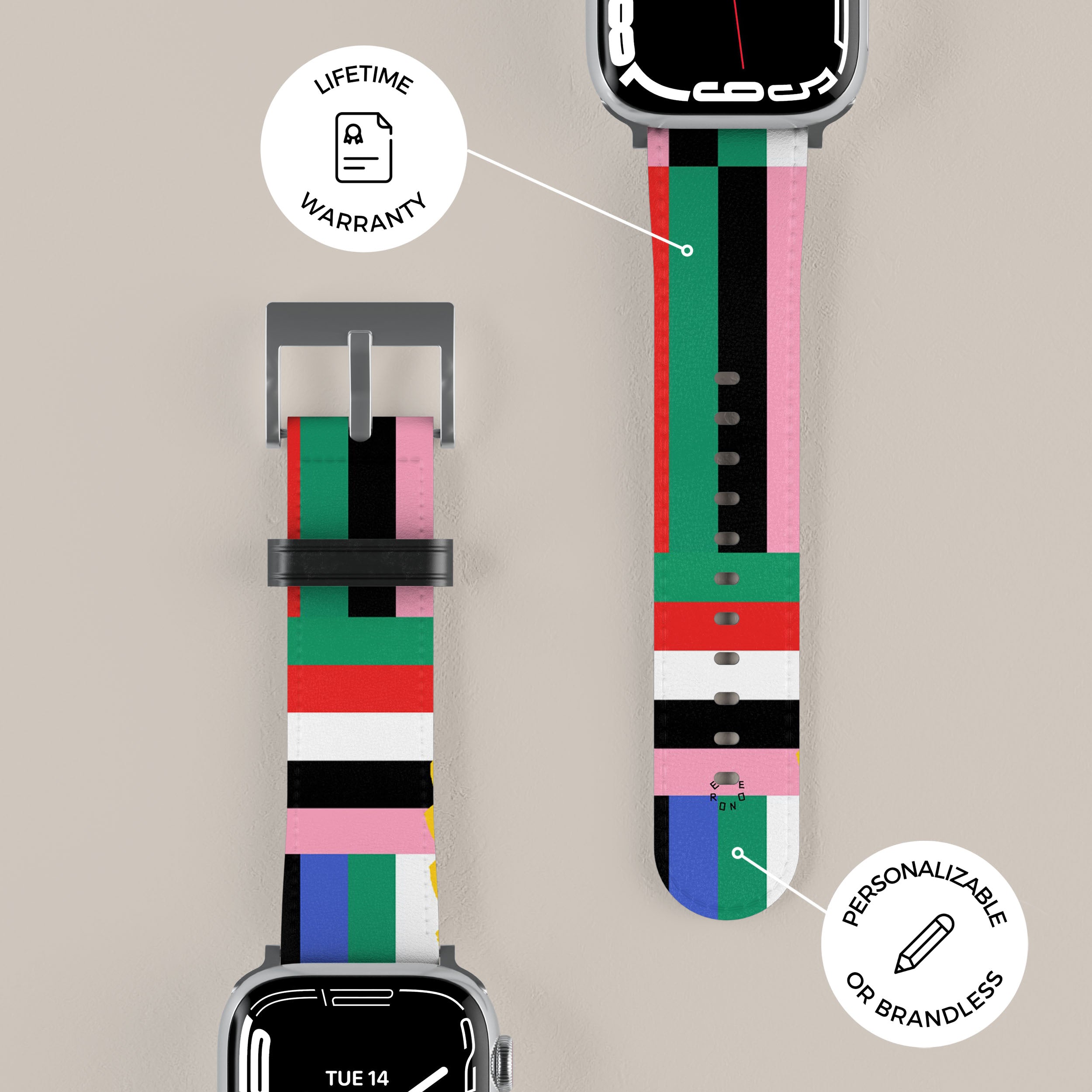 Premium Stripe Fusion Apple Watch Band - Durable, Stylish & Comfortable for Workouts, Running & Everyday Wear