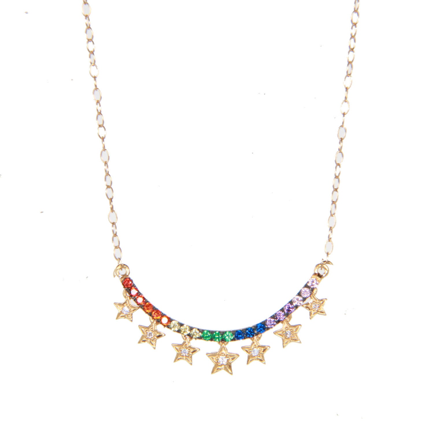 Starry Rainbow Necklace for Women - Elegant Colorful Crystal Pendant Jewelry Gift for Birthday, Anniversary & Valentine's Day | Perfect for Parties, Date Nights & Special Occasions