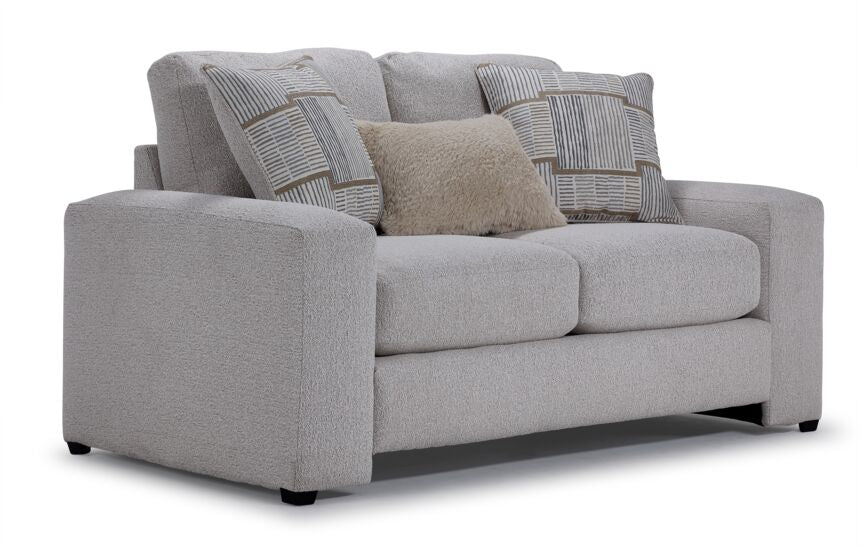 Brahm Sofa, Loveseat and Chair Set in Premium Linen Fabric - Modern Living Room Furniture for Small Spaces & Apartments