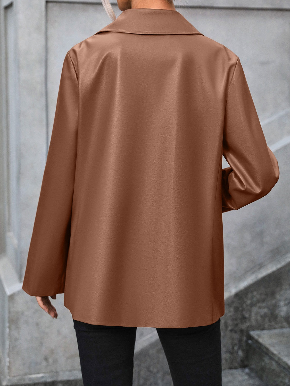 Classic Button-Up Collared Blazer with Pockets - Stylish & Versatile for Work, Office, and Business Casual Outfits