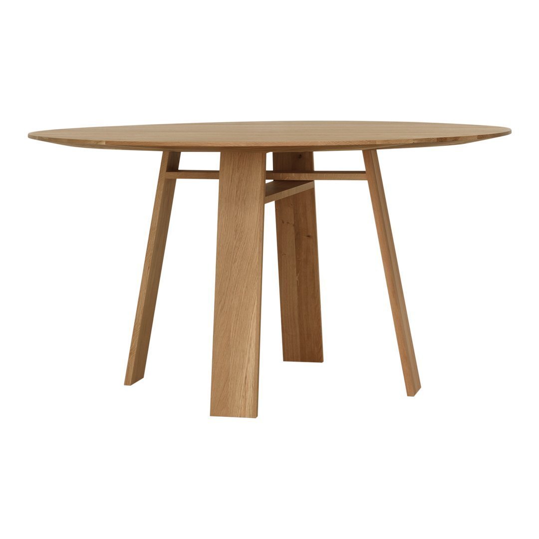 Round Dining Table for 4-6 People - Modern Wooden Kitchen Table for Small Spaces - Perfect for Breakfast Nook, Apartment, or Cozy Home Dining