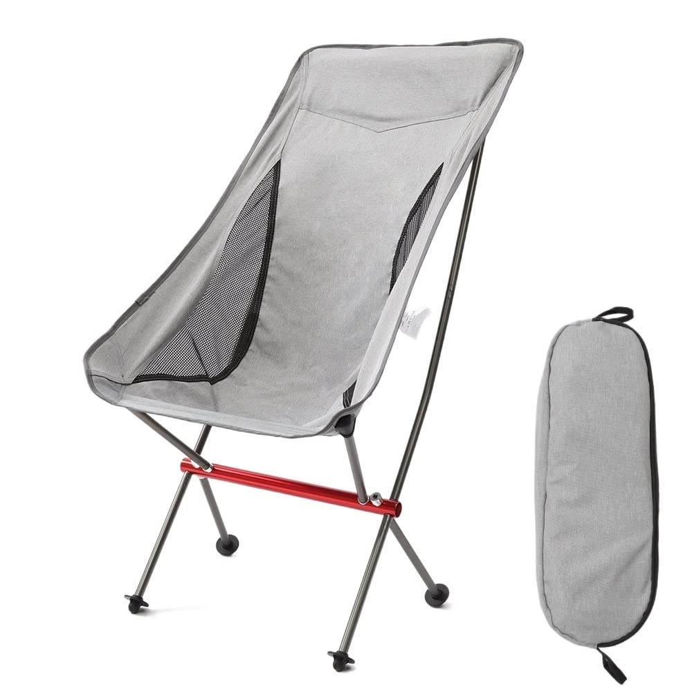 Danzyt Portable Folding Chair - Lightweight Aluminum Alloy Camping Chair for Outdoor, Picnic, Fishing & Backpacking - Breathable & Durable Design - Perfect for Beach, Park, Hiking & Tailgating