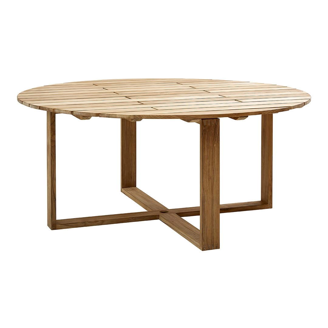 Premium Round Outdoor Dining Table - Weather-Resistant & Durable Patio Furniture for Garden, Backyard, Poolside & BBQ Gatherings