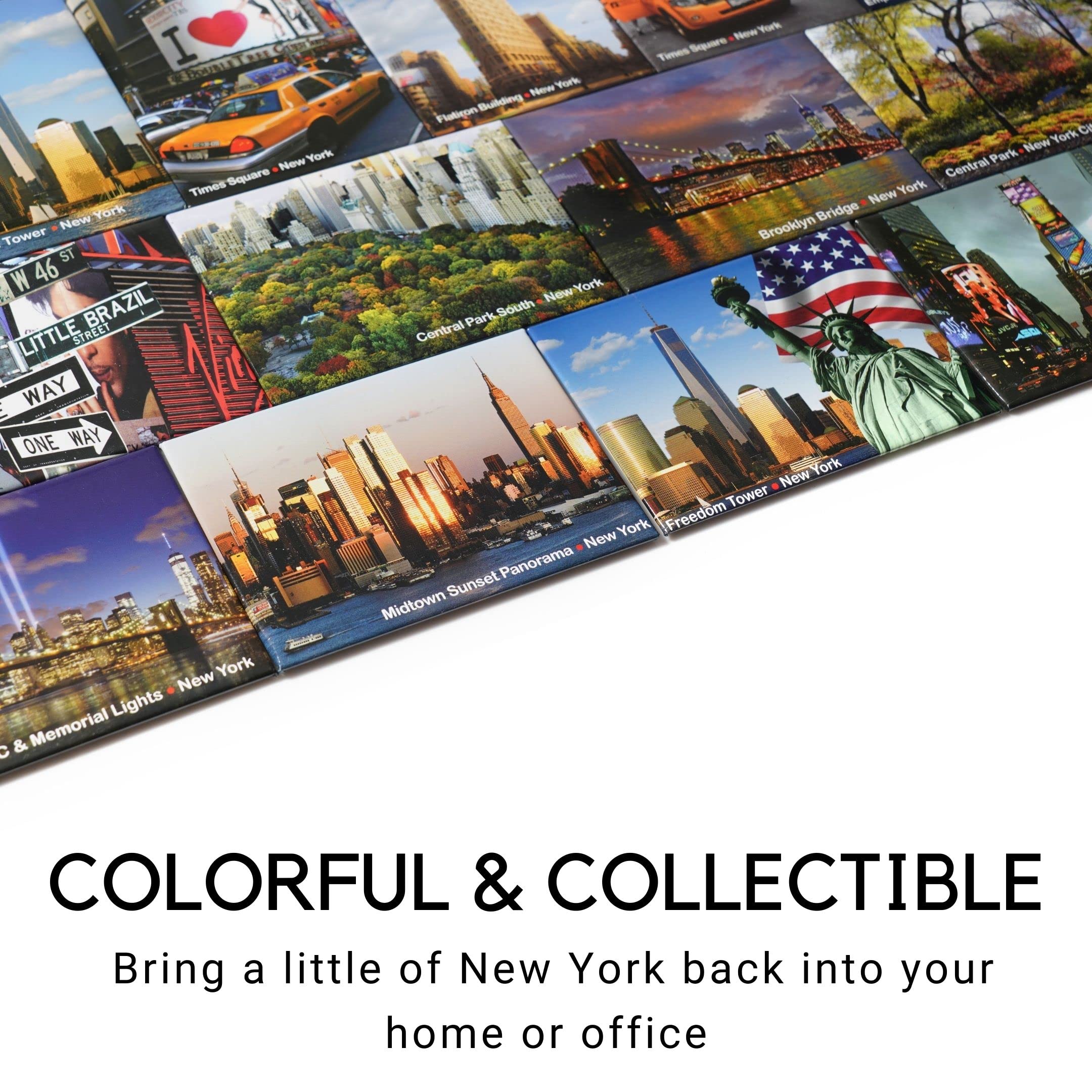 New York City Photo Souvenir - Midtown Manhattan Bench View Refrigerator Magnet | NYC Skyline Fridge Decor | Perfect for Travel Memories & Home Office Decor