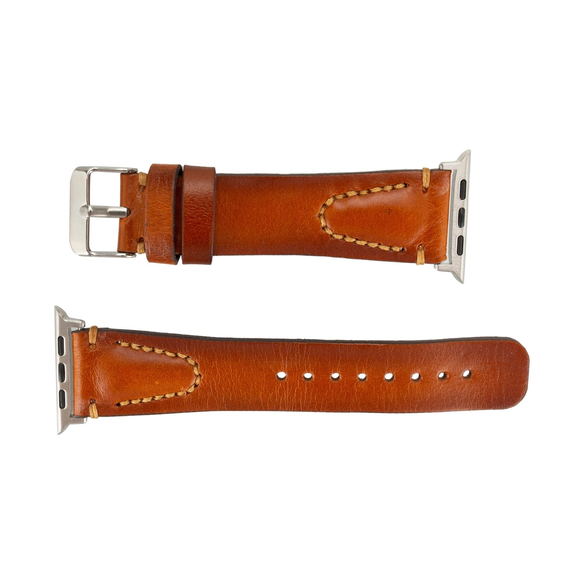 Premium Jeffrey Leather Bands for Apple Watch Series 9, Ultra 2 & SE - Stylish & Durable Replacement Straps for Work, Gym & Everyday Wear
