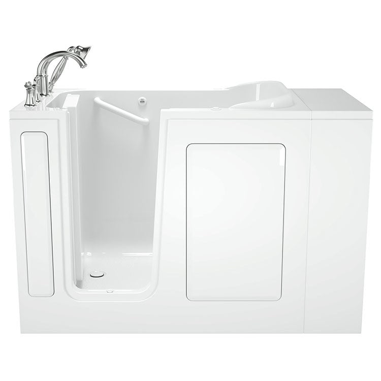 28W x 48L Gelcoat Walk-In Air Spa Bathtub - Left Hand Drain & Faucet - Perfect for Home Relaxation & Hydrotherapy