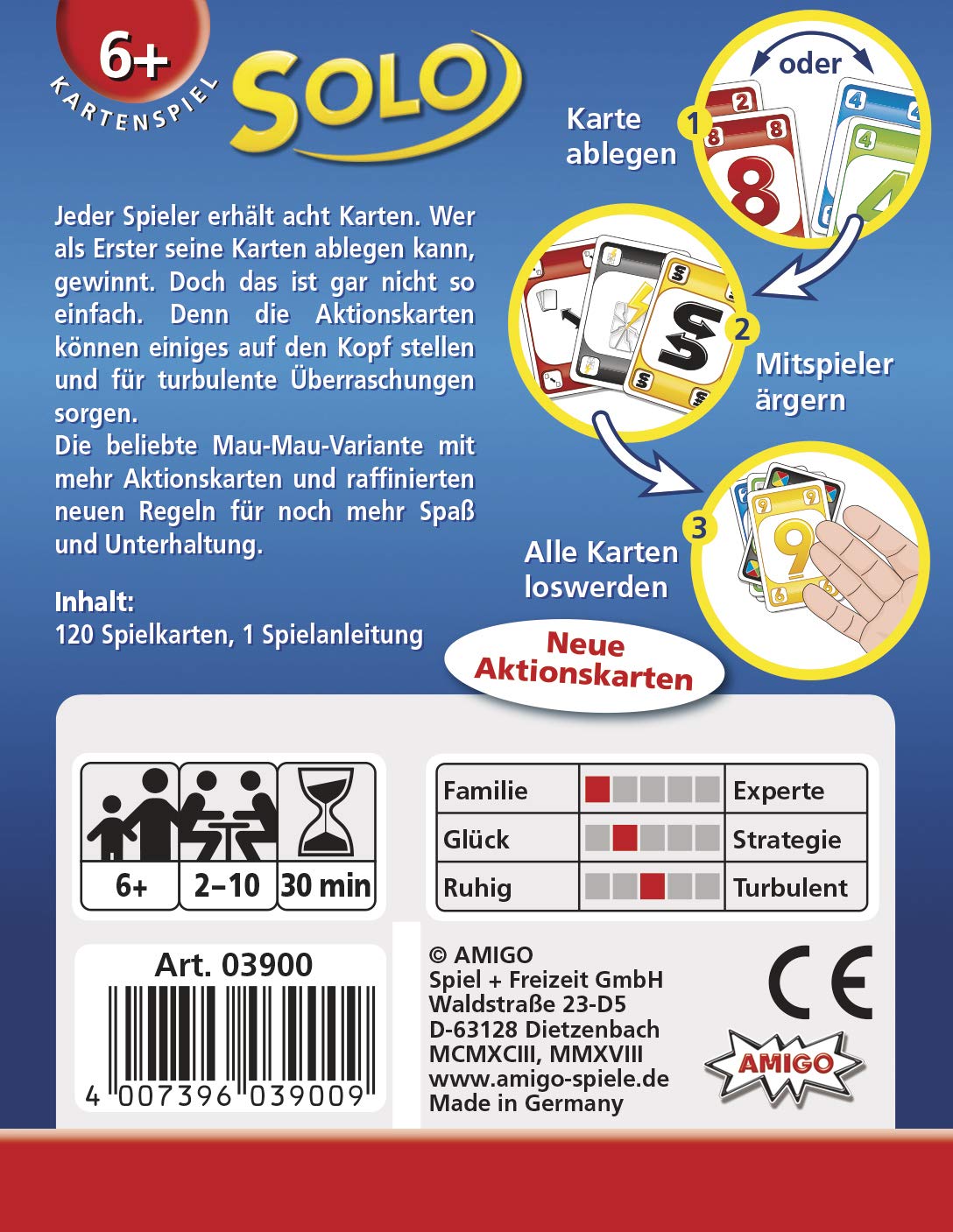 Solo Card Game: The World's Most Popular Card Game for 2-10 Players Ages 6+ | Perfect for Family Game Nights, Parties & Travel Entertainment