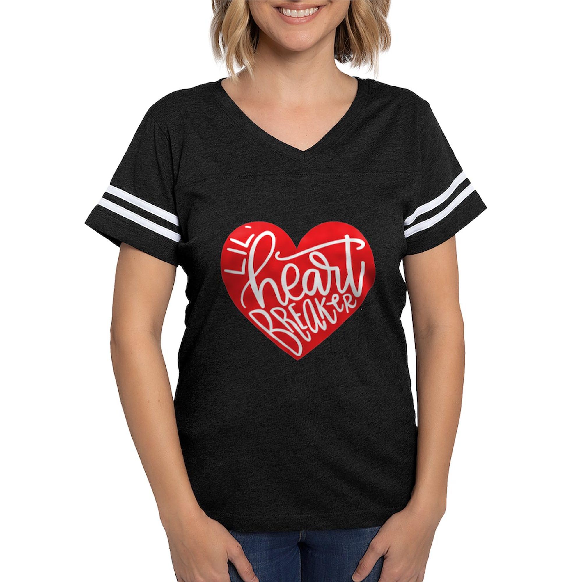 Lil' Heart Breaker Women's Football T-Shirt - Soft Cotton Jersey Tee for Female Football Fans - Perfect for Game Day, Tailgating & Sports Events