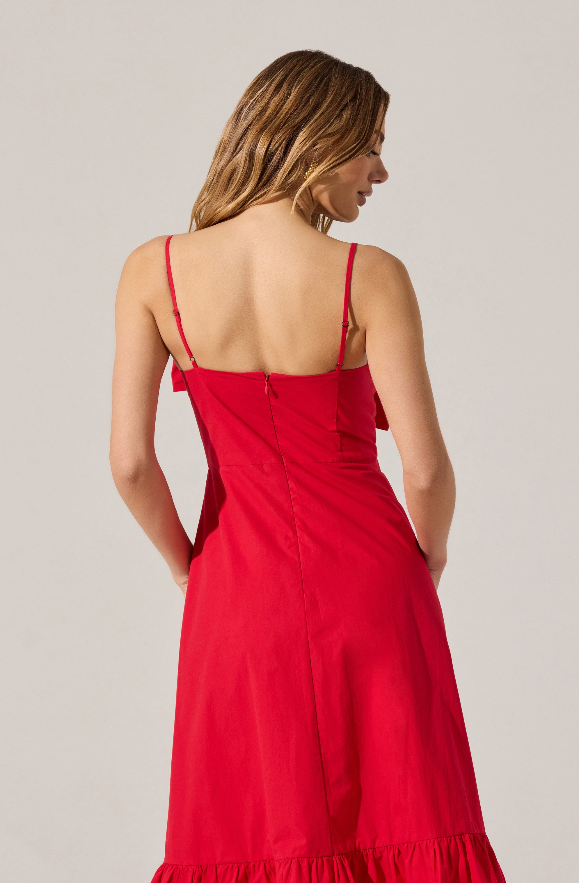 Elegant Asymmetrical Bow Midi Dress for Women - Flowy A-Line Party Cocktail Dress for Weddings, Date Nights & Special Occasions
