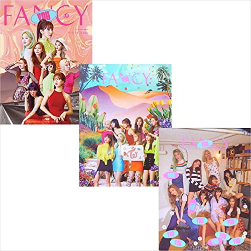 TWICE - Fancy You 7th Mini Album (3 Versions Set) with CD, Photobook, Lenticular Card, Photocards & Stickers | K-POP Collectible | Perfect for Fans & Gift Giving